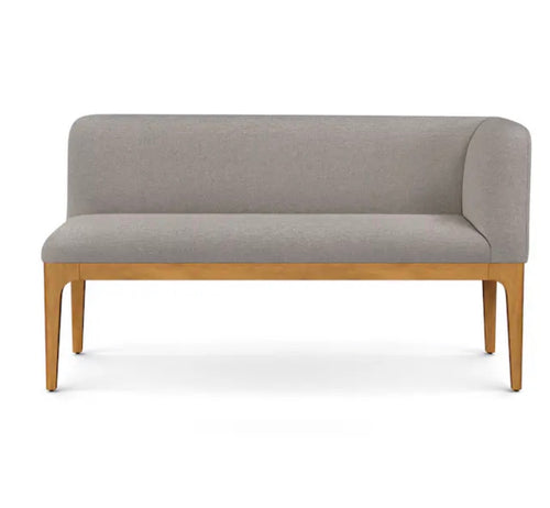 Rosin 56.75" Right Corner Banquette - Smoked Oak And Hestia Gray