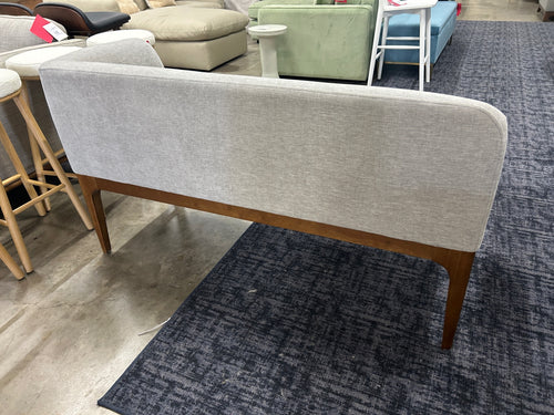 Rosin 56.75" Right Corner Banquette - Smoked Oak And Hestia Gray