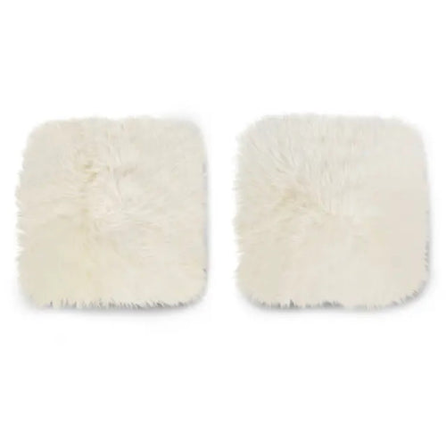 Lanna Sheepskin Seat Pad Set - Ivory