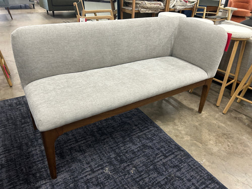 Rosin 56.75" Right Corner Banquette - Smoked Oak And Hestia Gray