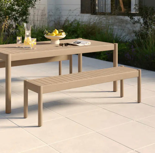 Pair of Rosa 65" Outdoor Benches - Light Eucalyptus