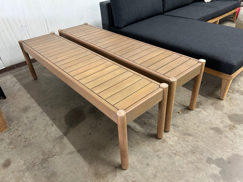 Pair of Rosa 65" Outdoor Benches - Light Eucalyptus