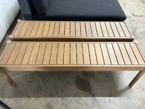 Pair of Rosa 65" Outdoor Benches - Light Eucalyptus