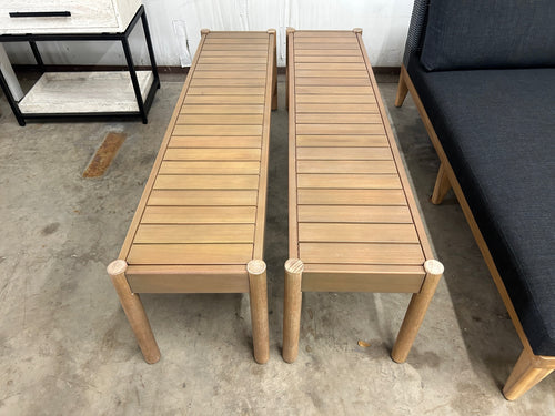 Pair of Rosa 65" Outdoor Benches - Light Eucalyptus