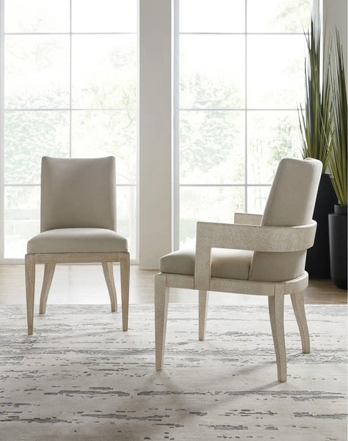 Set of 8 Hooker Furniture Cascade Upholstered Dining Chairs - Taupe