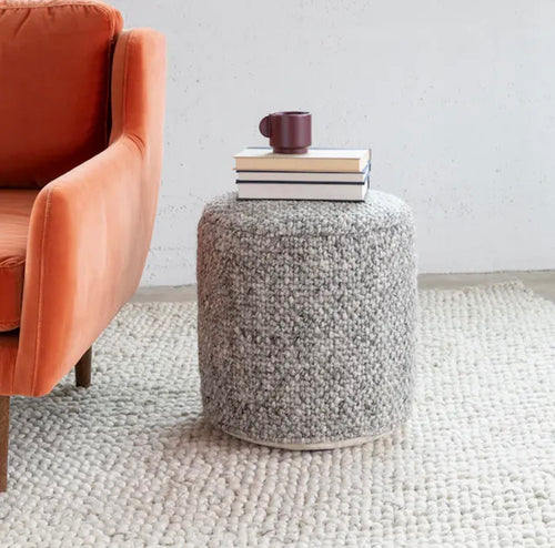 Texa 16" Pouf - Fog Gray