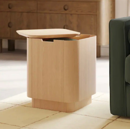 Moa Storage Side Table - White Oak