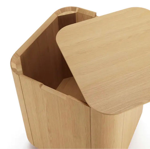 Moa Storage Side Table - White Oak