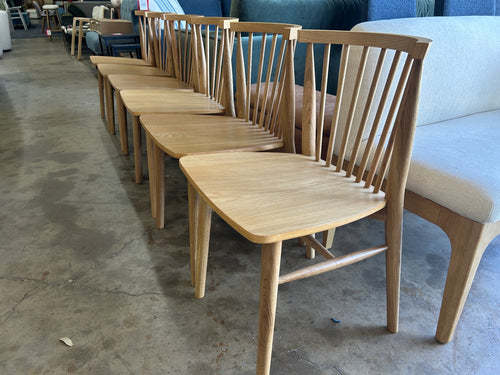 Set of 6 Rus Dining Chairs - Light Oak