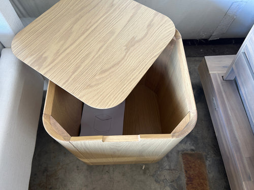 Moa Storage Side Table - White Oak