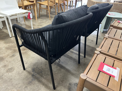 Pair of Calicut Outdoor Dining Chairs - Coast Black