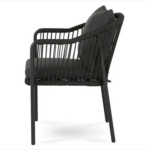 Pair of Calicut Outdoor Dining Chairs - Coast Black