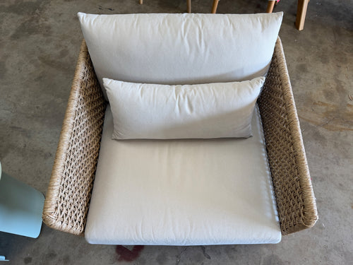 Robbi 32.5" Outdoor Lounge Chair - Dravite Ivory