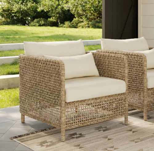 Robbi 32.5" Outdoor Lounge Chair - Dravite Ivory