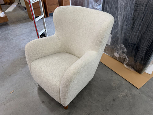 CLEARANCE Archie 31.5" Lounge Chair - Bijou Cream Bouclé