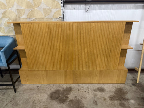 Kouva Queen Storage Headboard - Natural Oak