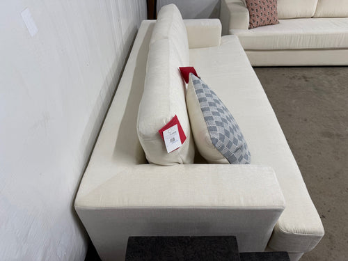 Interior Define Lee 2-Seat Sofa - Alabaster Performance Classic Chenille