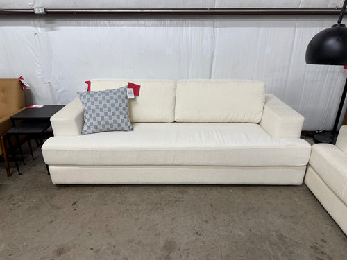 Interior Define Lee 2-Seat Sofa - Alabaster Performance Classic Chenille