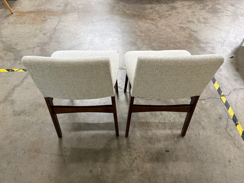 Pair of Sede Dining Chairs - Walnut And Miller Gray