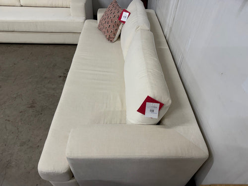 Interior Define Lee 2-Seat Sofa - Alabaster Performance Classic Chenille