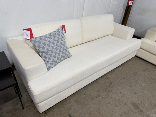 Interior Define Lee 2-Seat Sofa - Alabaster Performance Classic Chenille