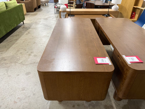 Adel 66.5" Desk - Smoked Oak