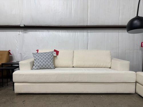 Interior Define Lee 2-Seat Sofa - Alabaster Performance Classic Chenille