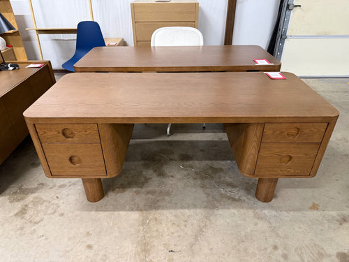 Adel 66.5" Desk - Smoked Oak
