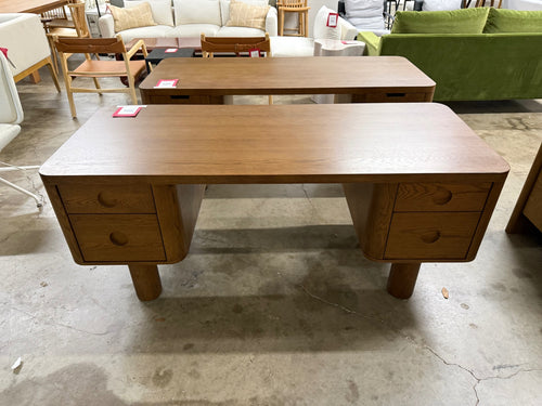 Adel 66.5" Desk - Smoked Oak