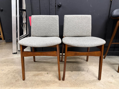 Pair of Nosh Dining Chairs - Walnut And Quarry Gray