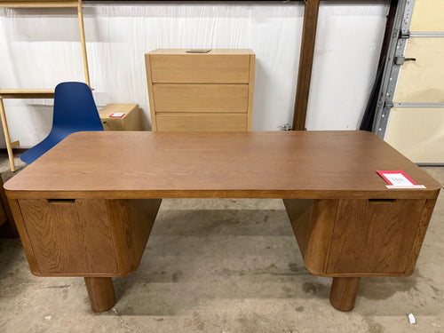 Adel 66.5" Desk - Smoked Oak