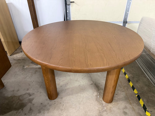 Adel 55.5" Round Dining Table - Smoked Oak