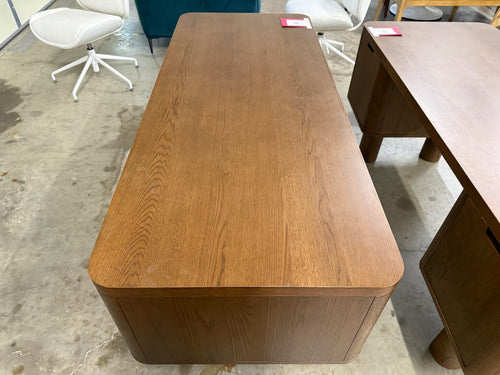 Adel 66.5" Desk - Smoked Oak