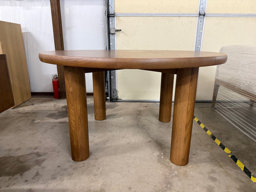 Adel 55.5" Round Dining Table - Smoked Oak