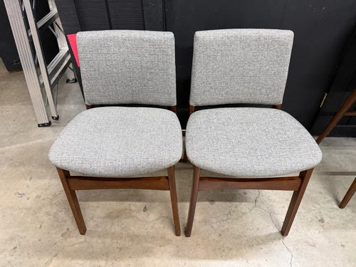Pair of Nosh Dining Chairs - Walnut And Quarry Gray