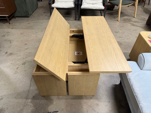 Karl 46" Lift-Top Storage Coffee Table - White Oak