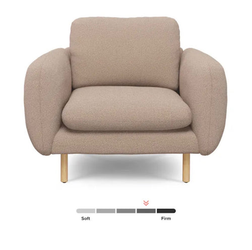 Sanders 37in Lounge Chair - Sandstone Wool Boucle