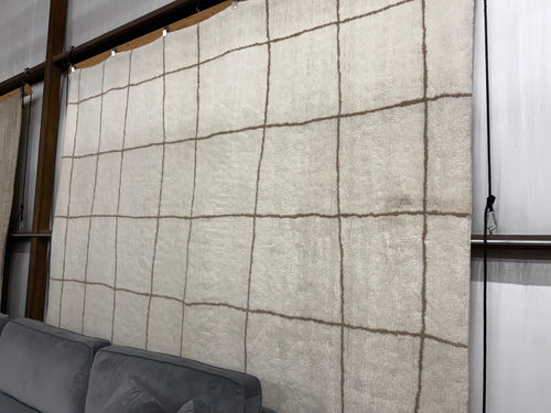 Ouma 8 X 10 Washable Wool Rug - Wavy Taupe