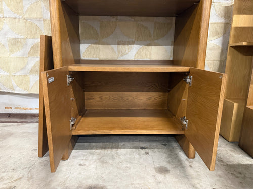 Torme 34" Bookcase With Storage, Tall - Smoked Oak