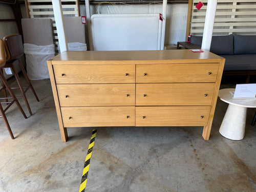 Cassie 6-Drawer Double Dresser - Oak