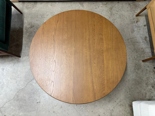 Adel 42" Round Coffee Table - Smoked Oak