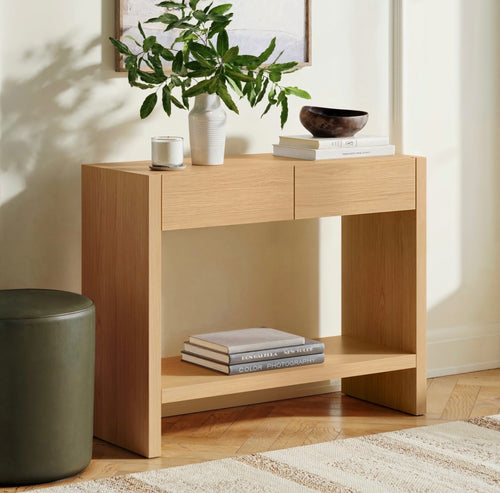Leif 37" Storage Console - White Oak