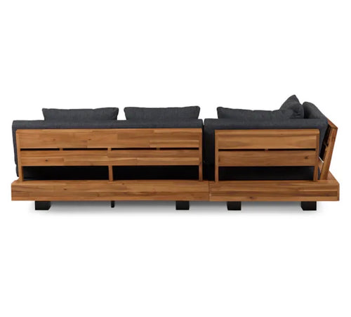 Lubek 82.5" Outdoor Low Left Sectional - Slate Gray