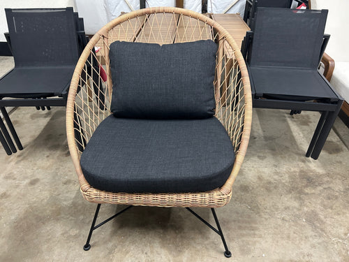 Aeri 37" Outdoor Lounge Chair - Slate Gray