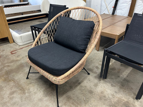 Aeri 37" Outdoor Lounge Chair - Slate Gray