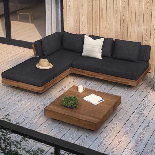 Lubek 82.5" Outdoor Low Left Sectional - Slate Gray