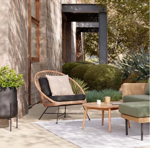Aeri 37" Outdoor Lounge Chair - Slate Gray