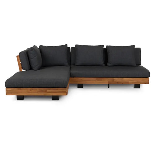 Lubek 82.5" Outdoor Low Left Sectional - Slate Gray