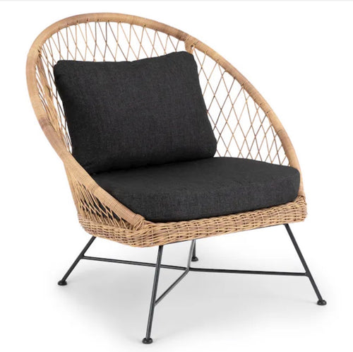 Aeri 37" Outdoor Lounge Chair - Slate Gray