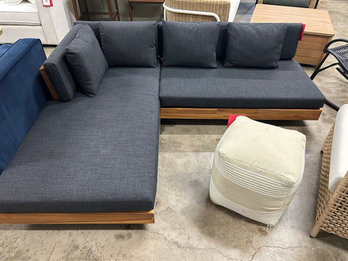 Lubek 82.5" Outdoor Low Left Sectional - Slate Gray